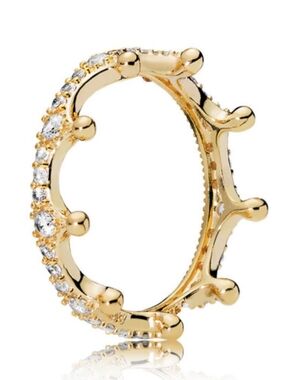 Pandora Shine Clear Sparkling Enchanted CROWN Ring, 167119cz, Size 54